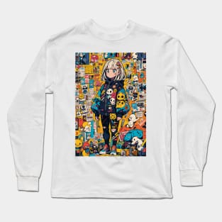 sticker girl Long Sleeve T-Shirt